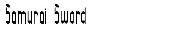 Samurai Sword font preview